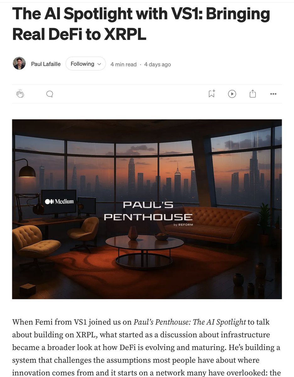 Recently <a href="/PauluzRFRM/">Pauluz</a> hosted our CIO, Fehmi Fennia, to talk about what we're building for the XRPL community. Huge thanks to Paul - Fehmi shared how we plan to bring DeFi to XRPL, why our platform is innovative, and why this is only the early stage with many updates ahead.