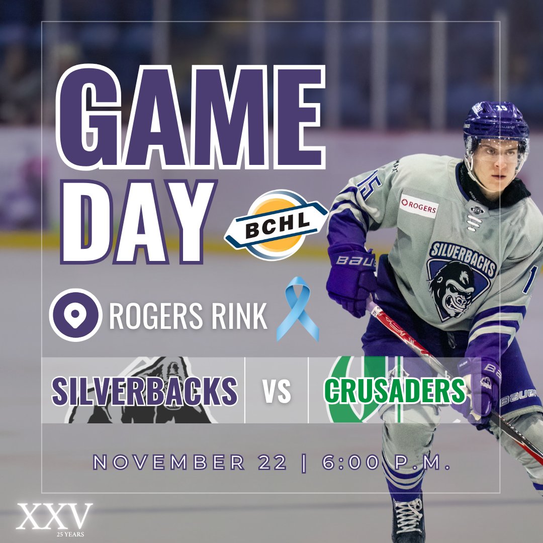 SASilverbacks's tweet image. GAMEDAY! 🦍

It&apos;s our Prostate Cancer Awareness game at Rogers Rink against the Sherwood Park Crusaders! Puck drop is at 6:00 p.m.

Kids 12 and under get in free thanks to Spectrum Signworks.

Get your tickets at the box office or online!

🎟:  tickets.sasilverbacks.com