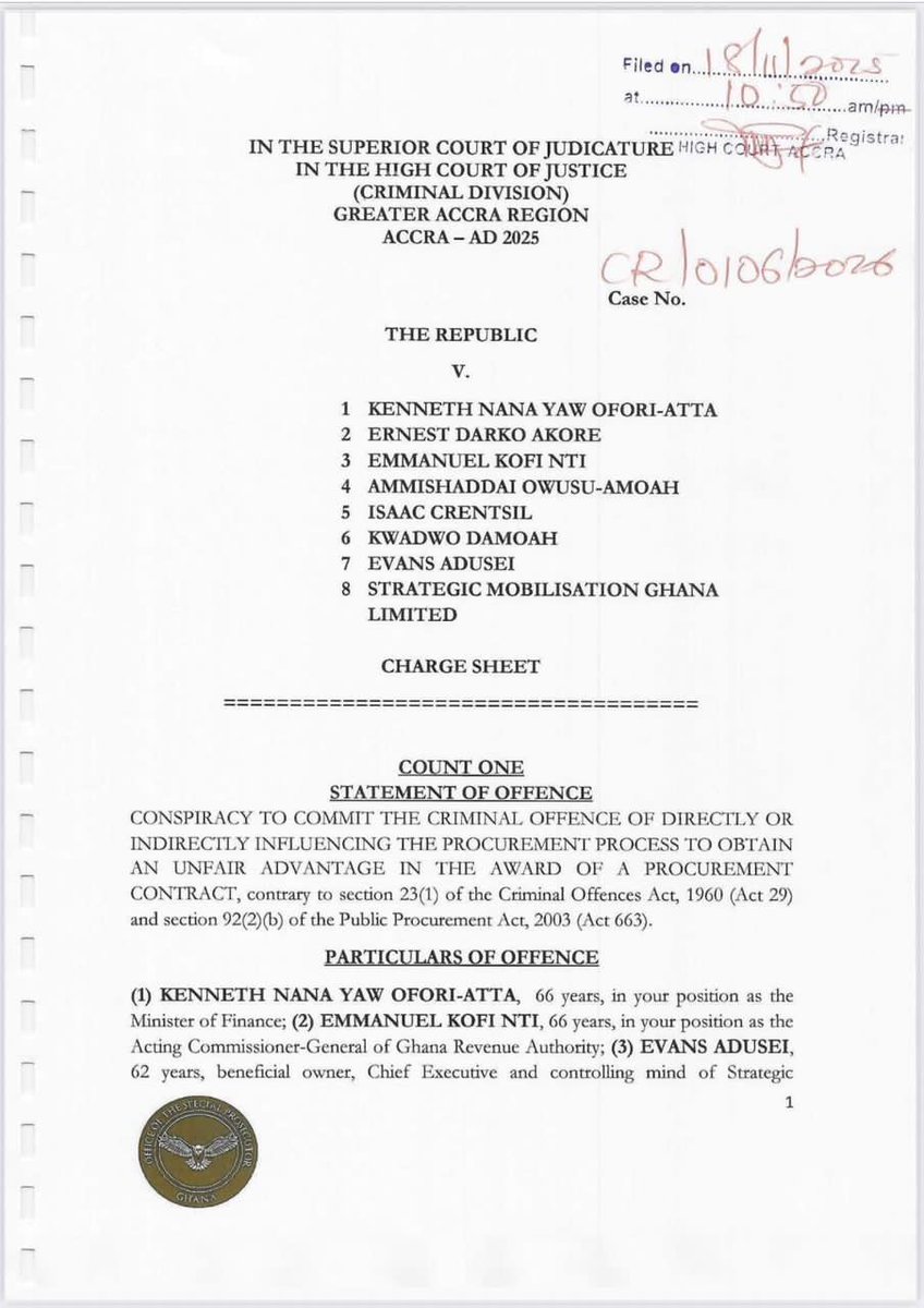 Ken Ofori Ata and others charged 18/11/2025 <a href="/Joy997FM/">Joy 99.7 FM</a> <a href="/Citi973/">CITI FM 97.3</a> <a href="/GTV_Ghana/">GTV Ghana</a> <a href="/FelixKwakyeOfo1/">Felix Kwakye Ofosu</a> <a href="/ospghana/">Office of the Special Prosecutor-Ghana</a> <a href="/anticorruption/">Transparency International</a> <a href="/realKenAgyapong/">Ken O. Agyapong</a> <a href="/joyce_bawah/">Joyce Bawah Mogtari</a> <a href="/nppghanahq/">NPP Ghana HQ</a> <a href="/ndccommbureau/">NDC Communications Bureau</a> <a href="/JDMahama/">John Dramani Mahama</a> <a href="/TheGhanaWeb/">GhanaWeb</a> <a href="/thenanaaba/">nana aba</a> <a href="/THEKojoYankson/">Kojo Yankson</a>