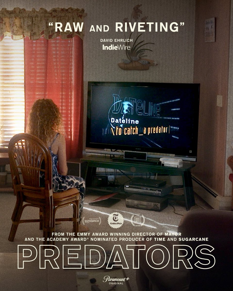 mtvdocs's tweet image. David Osit’s PREDATORS is “HARROWING”

The visceral documentary examines ‘To Catch a Predator’ and the cultural fixation it sparked. Coming to @paramountplus December 8.