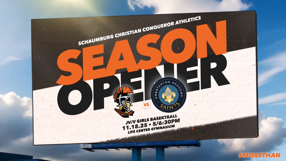 ConquerorNation's tweet image. JV/Varsity Girls Basketball hosts Chesterton Academy for their season opener tonight! Come out and support our Lady Conquerors as they defend home court!

JV- 5pm
Varsity- 6:30pm

Go Conquerors!
#morethan