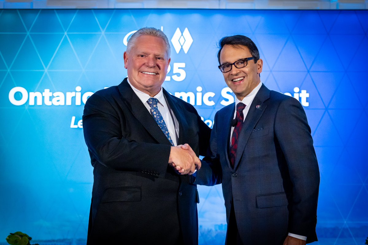 fordnation's tweet image. At the 2025 Ontario Economic Summit, I laid out our plan to cut red tape, lower taxes and fees, and attract investment so we can protect Ontario workers and jobs.