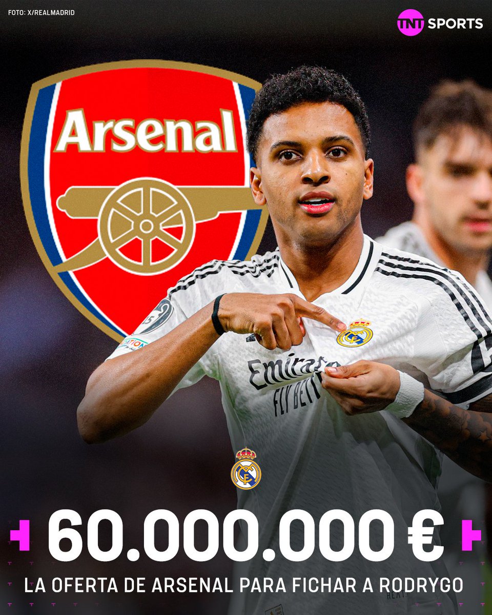 ARSENAL VA A POR RODRYGO 💣

💰 Los Gunners estarían dispuestos a pagar 60.000.000 de euros a Real Madrid por el brasileño, según Football365.

👉 También pagarían 20.000.000 por bonos de objetivos.
