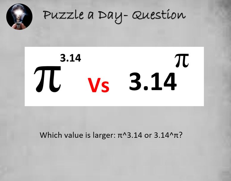 PuzzleADayBlog's tweet image. Puzzle: Which Is Larger?

#puzzle #puzzles #puzzleaday