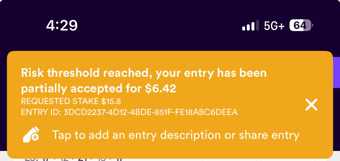 StrangeParlay's tweet photo. welp folks finally got limited on dabble 😭 this is what happens when you use @prop_professor fantasy optimizer and alt optimizer to rob the books https://t.co/YEa8naV3pQ