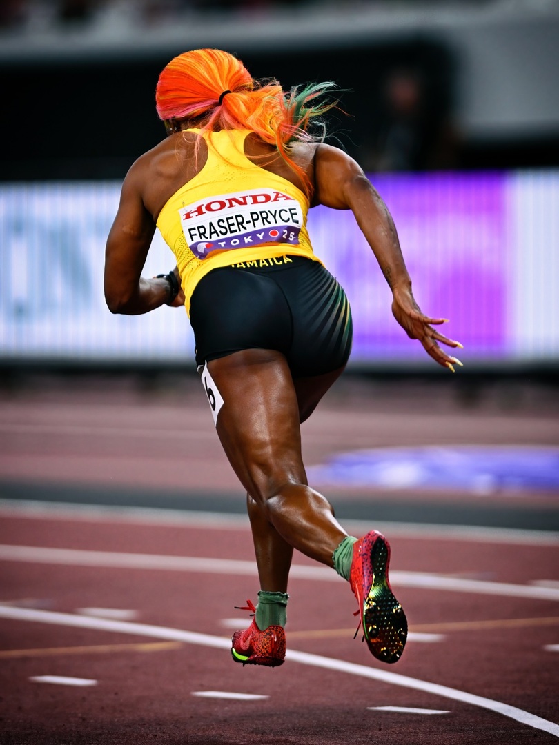 TrackFieldImage's tweet image. Shelly Ann Fraser Pryce, Jamaica, 100m. Tokyo World Champs 2025.
.
.
.
.
.
.
#shellyannfraserpryce #jamaica #👑 #100w #olympicchampion #worldchampion #trackandfield #mommyrocket #tokyo2025 #jeffcohenphoto @realshellyannfp instagr.am/p/DRN9BHcgR5Q/