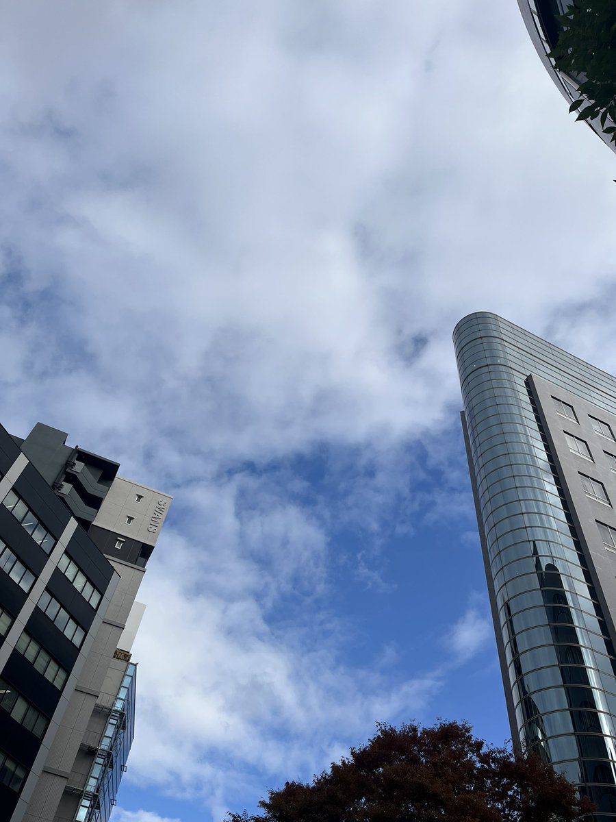 soeicreative's tweet image. おはようございます。
大阪中津は晴れていますが、冷たい空気に包まれています。
今日は寒い1日になるそうなので、暖かくしてお過ごしください。
#企業公式が地元の天気を言い合う
#イマソラ