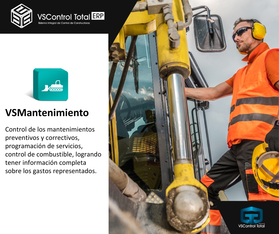 VSControlTotal's tweet image. VSMantenimiento es un sistema que le permitirá obtener el control absoluto de maquinaria y equipos.

#vscontroltotal #construccion #sistemaerp #Administración #optimizacion #administracion #controldeobra