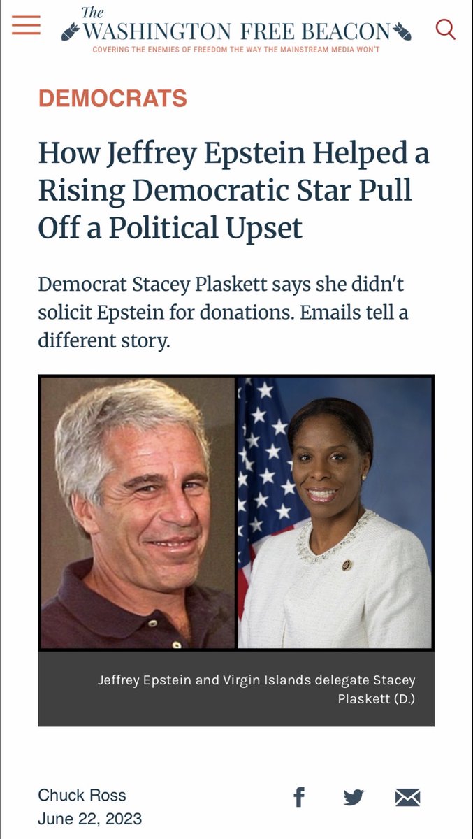BreakingBrown's tweet image. Plaskett was taking direction from Epstein—a multimillionaire whose support was key to her getting elected.