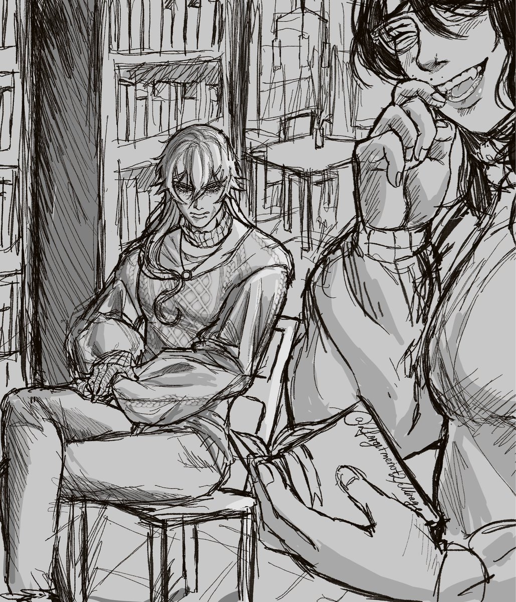 2forgetmenot2Mi's tweet image. Heavy Gaze. 
Was very fun to sketch him this annoyed lol.
#14dwy #14DaysWithYou #Ren14dwy #Ren14dayswithyou #Angelsona