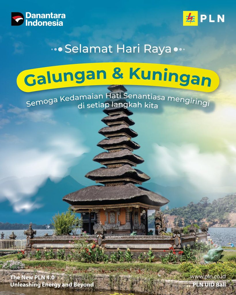plnuidbali's tweet image. Di tengah perjalanan menghadirkan terang untuk Bali, kami percaya setiap cahaya lahir dari energi kedamaian yang menyatukan.

Selamat Hari Raya Galungan dan Kuningan. 

Semoga kedamaian senantiasa mengiringi setiap langkah.

#PLNUIDBali
