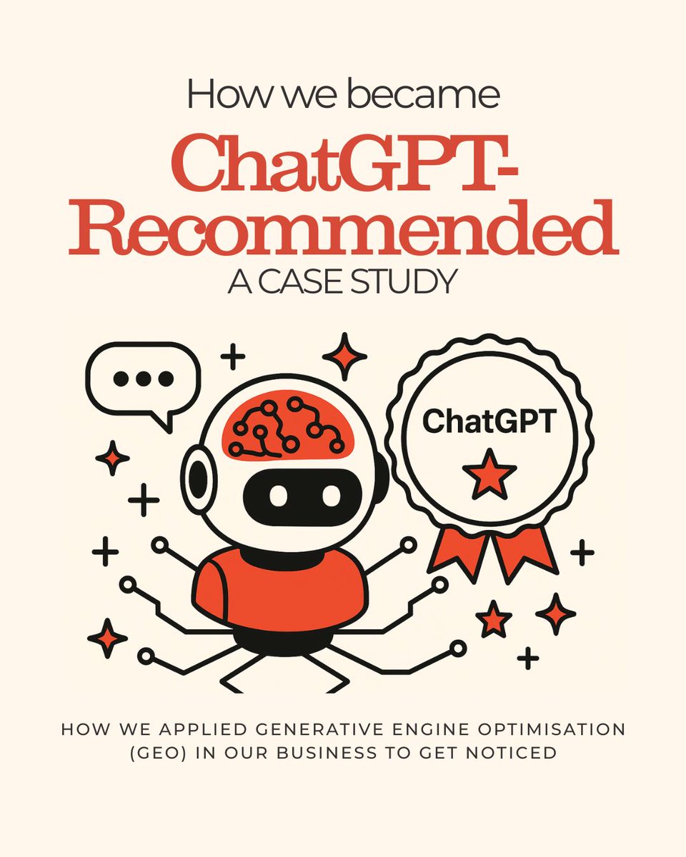 spicybroccoli's tweet photo. 🔥 Case Study: From Invisible to #1 🔥
How to utilise Generative Engine Optimisations (GEOs) to our advantage, and within 2-3 months... ChatGPT was naming us as the top creative agency in the Northern Beaches. 🙌

Tap the link in bio and book a call today. https://t.co/gOyuXVXZz0