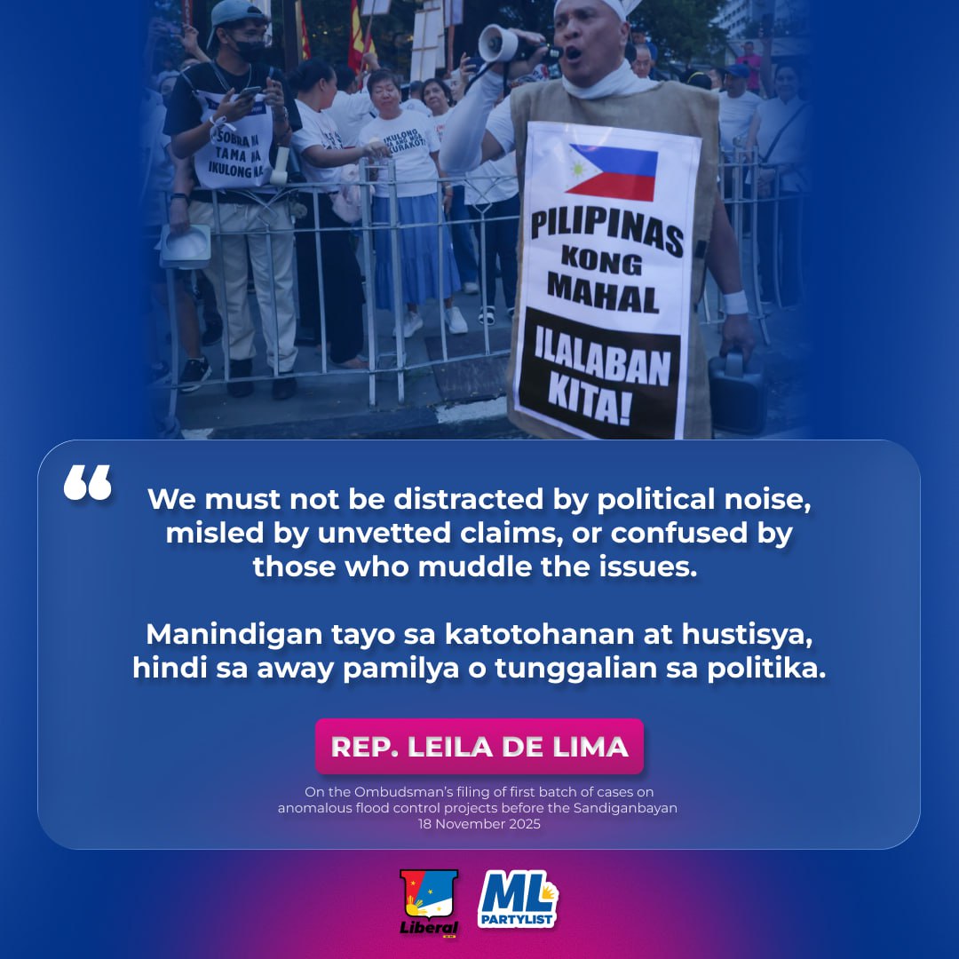 We welcome the Ombudsman’s filing of first batch of cases on anomalous flood control projects before the Sandiganbayan as it shows that something concrete is finally happening. 

Nababagalan tayo pero umuusad ito patungo sa pagsasampa ng kaso. Umaasa tayo na marami pang mas