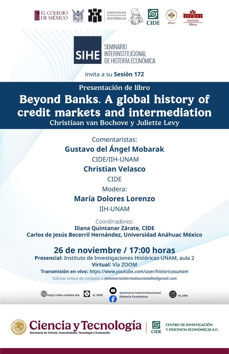 Seminario Interinstitucional Historia Económica tweet media
