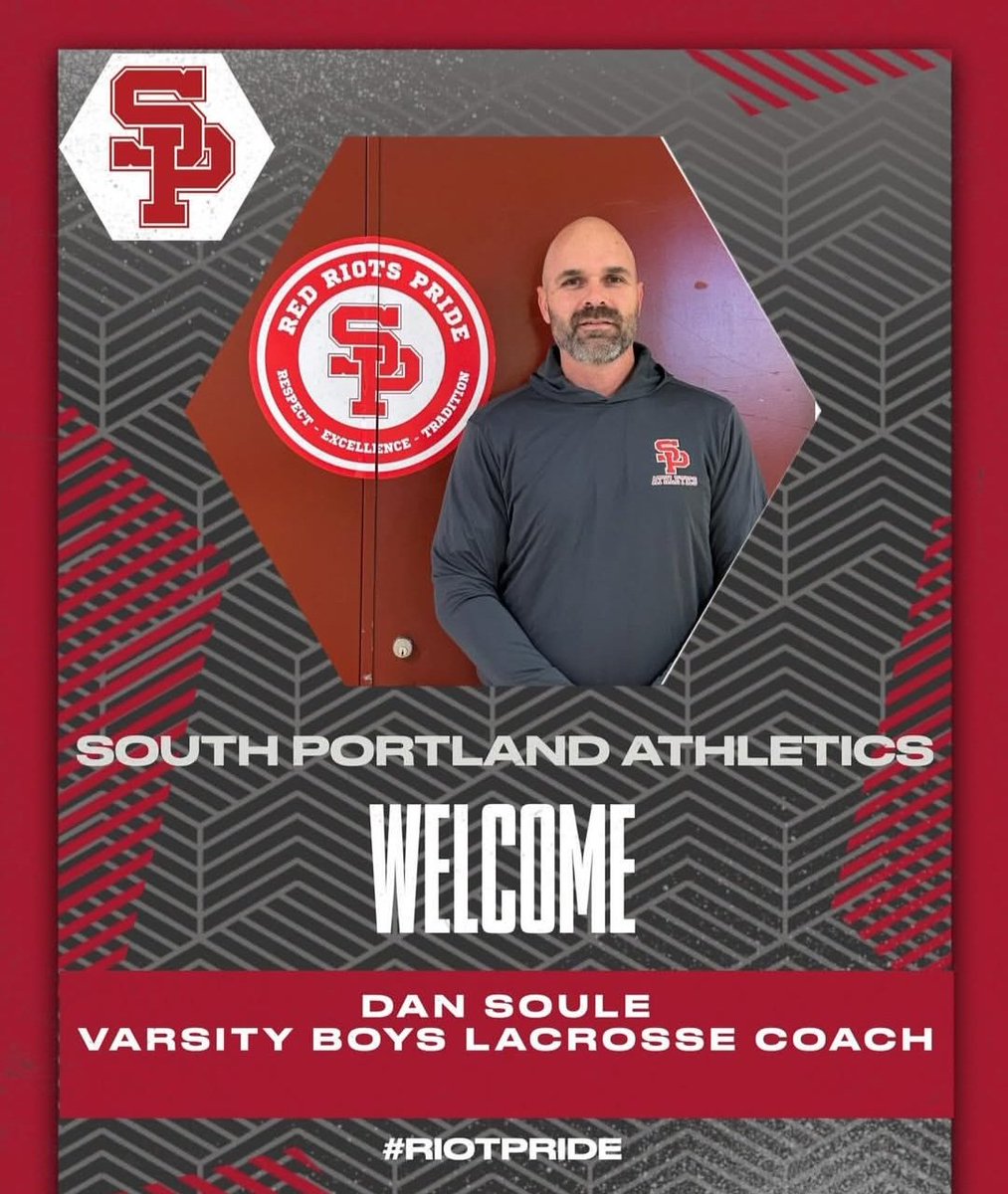 DonohueJr's tweet photo. Congratulations, Dan Soule, on being named Head Boys Lacrosse Coach at South Portland High School in Maine. Well deserved. 
#RiotPride🥍  @SPREDRIOTS @TeeDonohue #VacationLand https://t.co/XAb3xIScwi