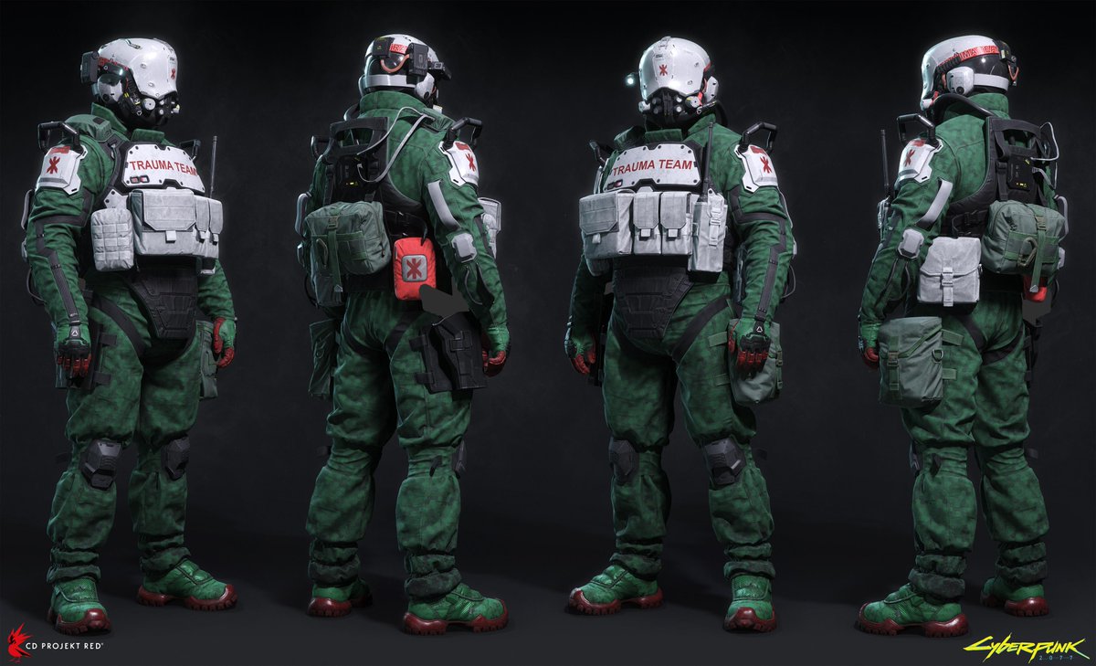 Deadlyslob's tweet image. Hear me out:

A Cyberpunk DLC where you play as Trauma Team. You get to build your team, take on new clients, invest in better hardware to provide a killer service to Night City.