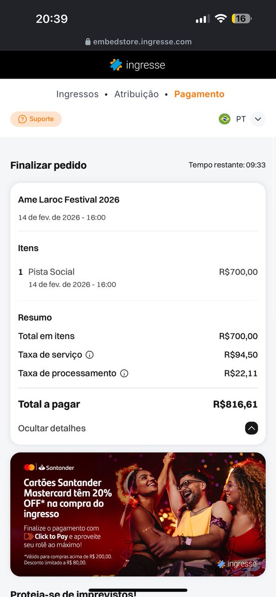 joomps3's tweet image. Né por nada não família mas boa sorte pra quem vai. Esse ano veio salgadinho hein. 
Pior que o preço são as taxas né.
110$ de proteção pra quem quiser reembolso caso aconteça algo.
E mesmo assim ainda vai pagar + 116 reais de taxa de processamento e taxa de serviço (SEM LINE). 🤡