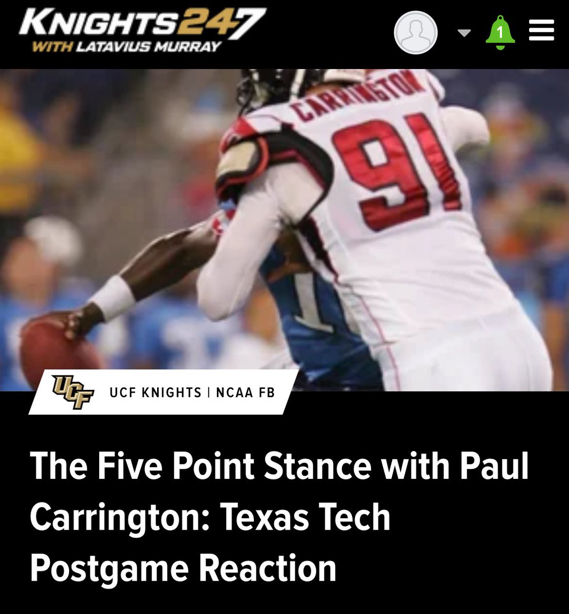 Former UCF player and coach, Paul Carrington breaks down the Knights’ breakdown against Texas Tech. 

247sports.com/college/centra…