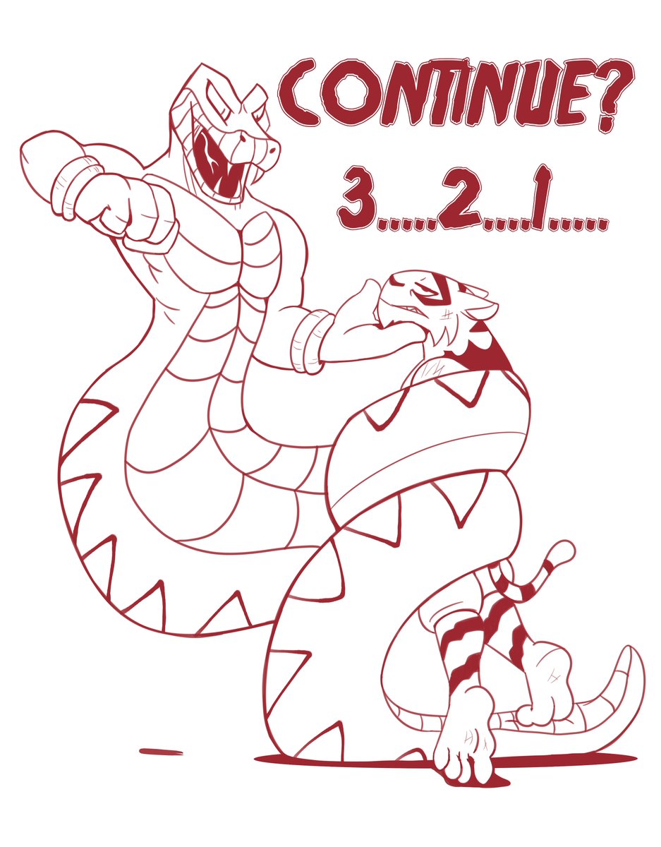 'Member that time Tai Fu fought against that one snake boss? No? Well it looks like this in my head

(Older Inks)

#furry #taifu