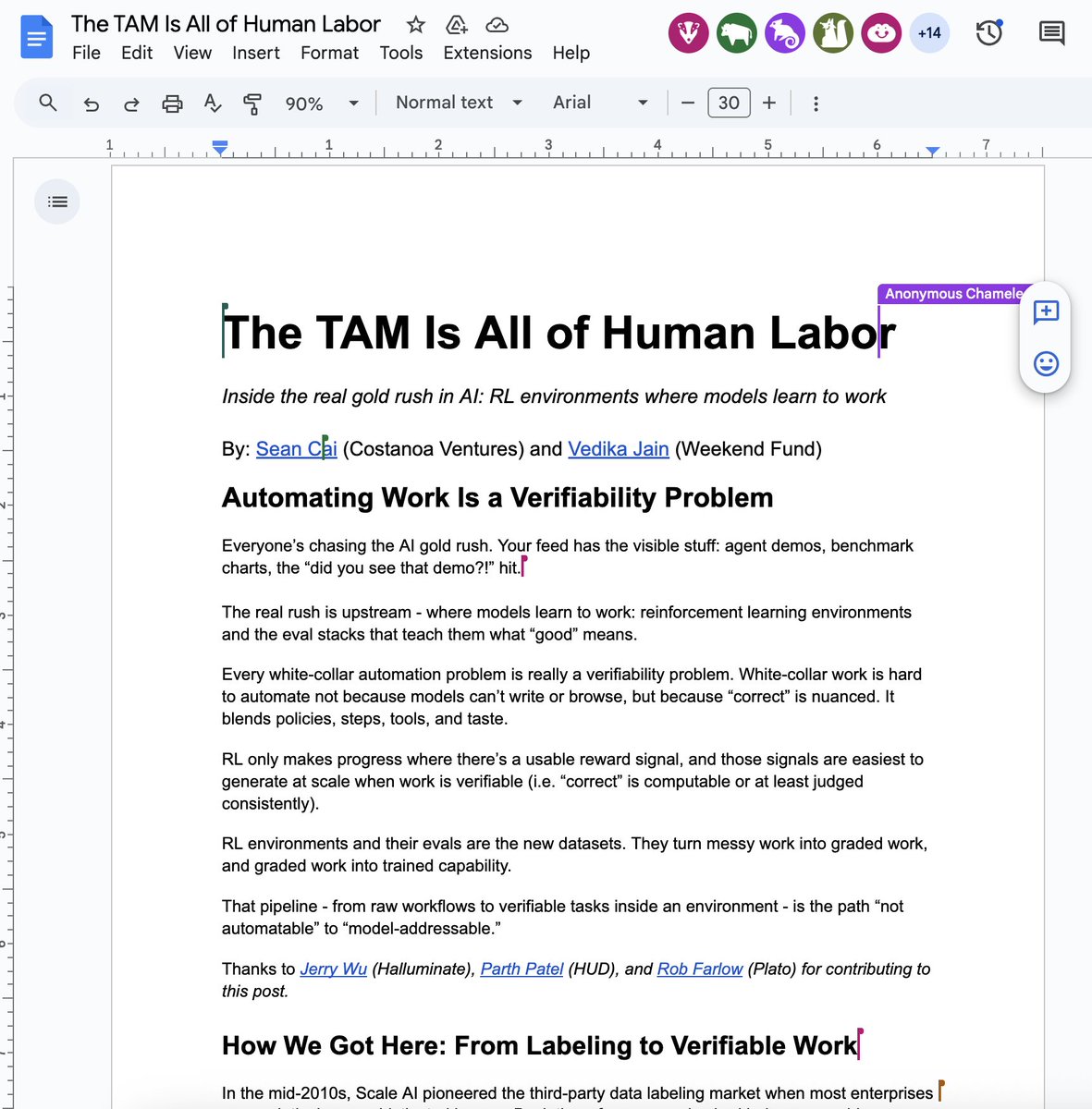 rrhoover's tweet image. Seeing a bunch of anon animals reading about this AI gold rush.

It&apos;s long. 5,000 words on RL.

(your anon animal invite linked below)