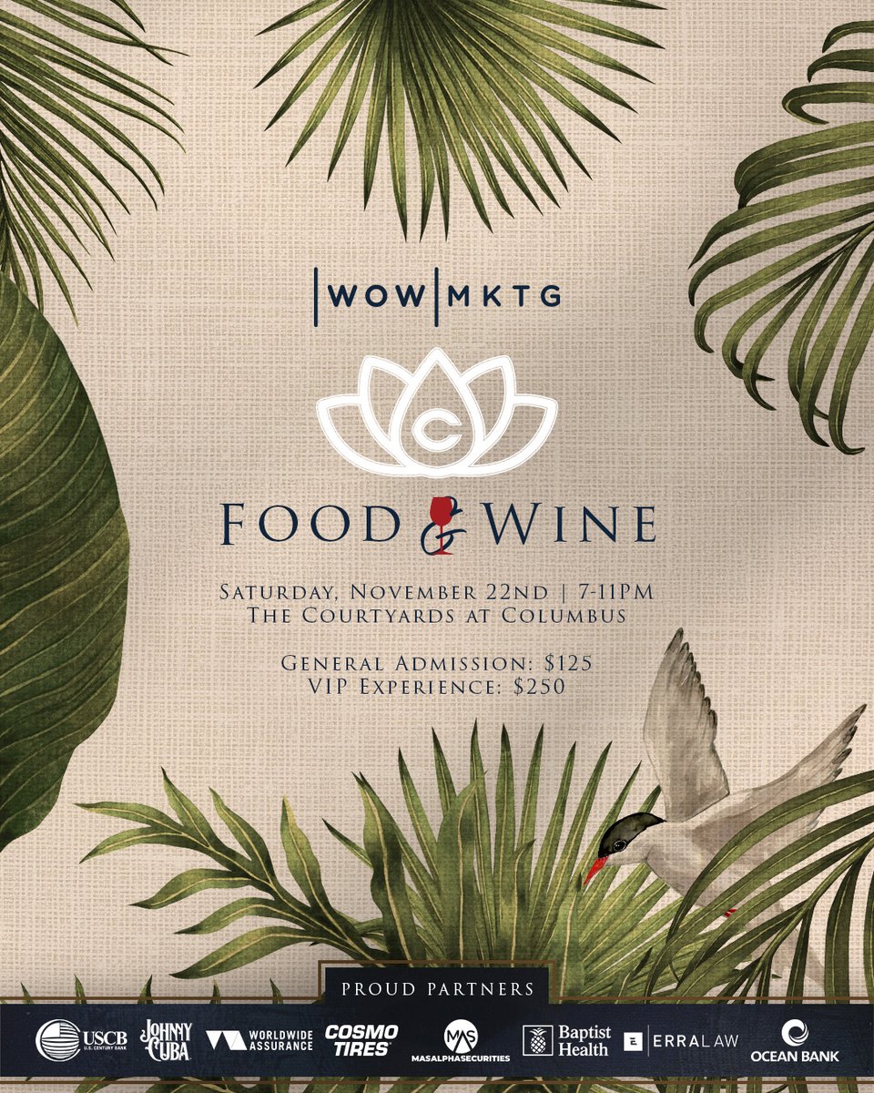 ColumbusHS_Mia's tweet image. Get ready, Explorers — 🍷✨ Food &amp;amp; Wine 2025 is almost here, and tickets are still available! Join us on Saturday from 7–11 PM in The Courtyards at Columbus for an unforgettable evening of great food, curated wines, live music, and community vibes. #CPride #Adelante
