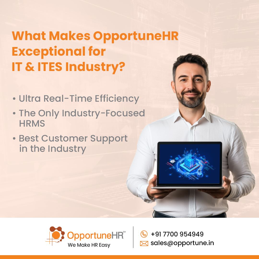 Opportunehrms's tweet image. The IT &amp;amp; ITES ecosystem runs on speed, accuracy, and operational clarity. 

OpportuneHR delivers an industry-focused HRMS framework that supports real-time efficiency, structured workflows, and seamless coordination across dynamic teams.

#ITIndustry opportunehr.com/best-hrms-soft…