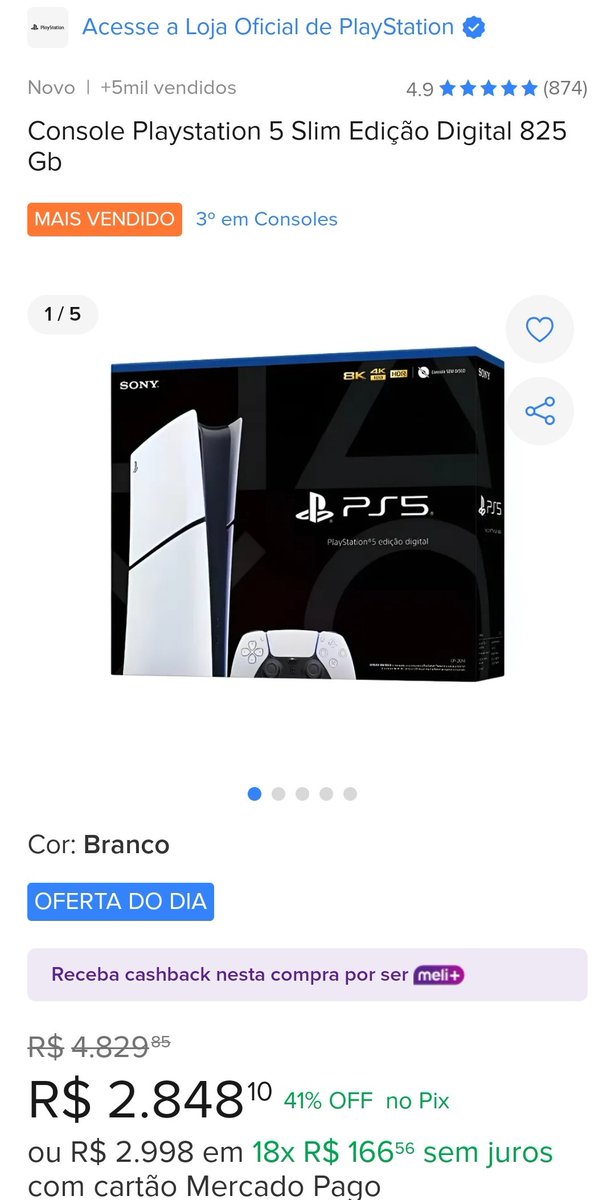 ShopeeFutRJ's tweet photo. Sei que esse não é o foco da página, mas tenho que trazer isso pra vocês.

PLAYSTATION 5 POR 2848 NOVO, LACRADO NA LOJA OFICIAL DA PLAYSTATION ou 2970 no cartão de crédito em até 18x sem juros.

Link 🔗 https://t.co/b8GJm28TYH https://t.co/7m4kRIopOO