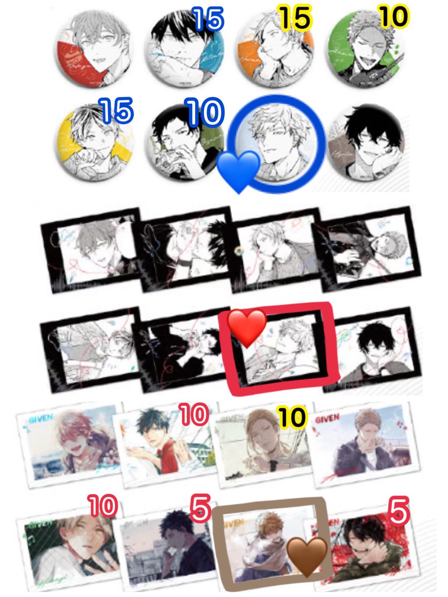 ギヴン 由紀 CODA:NextVerse シリーズ 缶バッジ チェキ風カード ギヴン