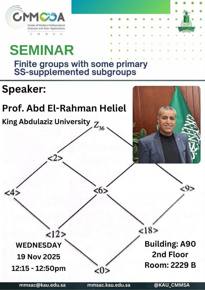 مركز علوم الرياضيات الحديثة وتطبيقاتها (@kau_cmmsa) on Twitter photo 