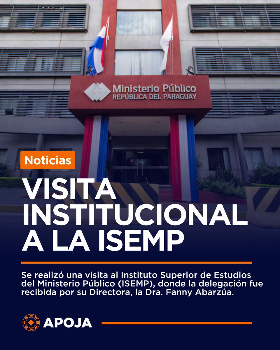 apoja_py's tweet image. Se realizó una visita institucional al Instituto Superior de Estudios del Ministerio Público (ISEMP)

El objetivo del encuentro fue presentar experiencias regionales y proponer capacitaciones para fiscales, orientadas a fortalecer la persecución penal del juego ilegal online.
