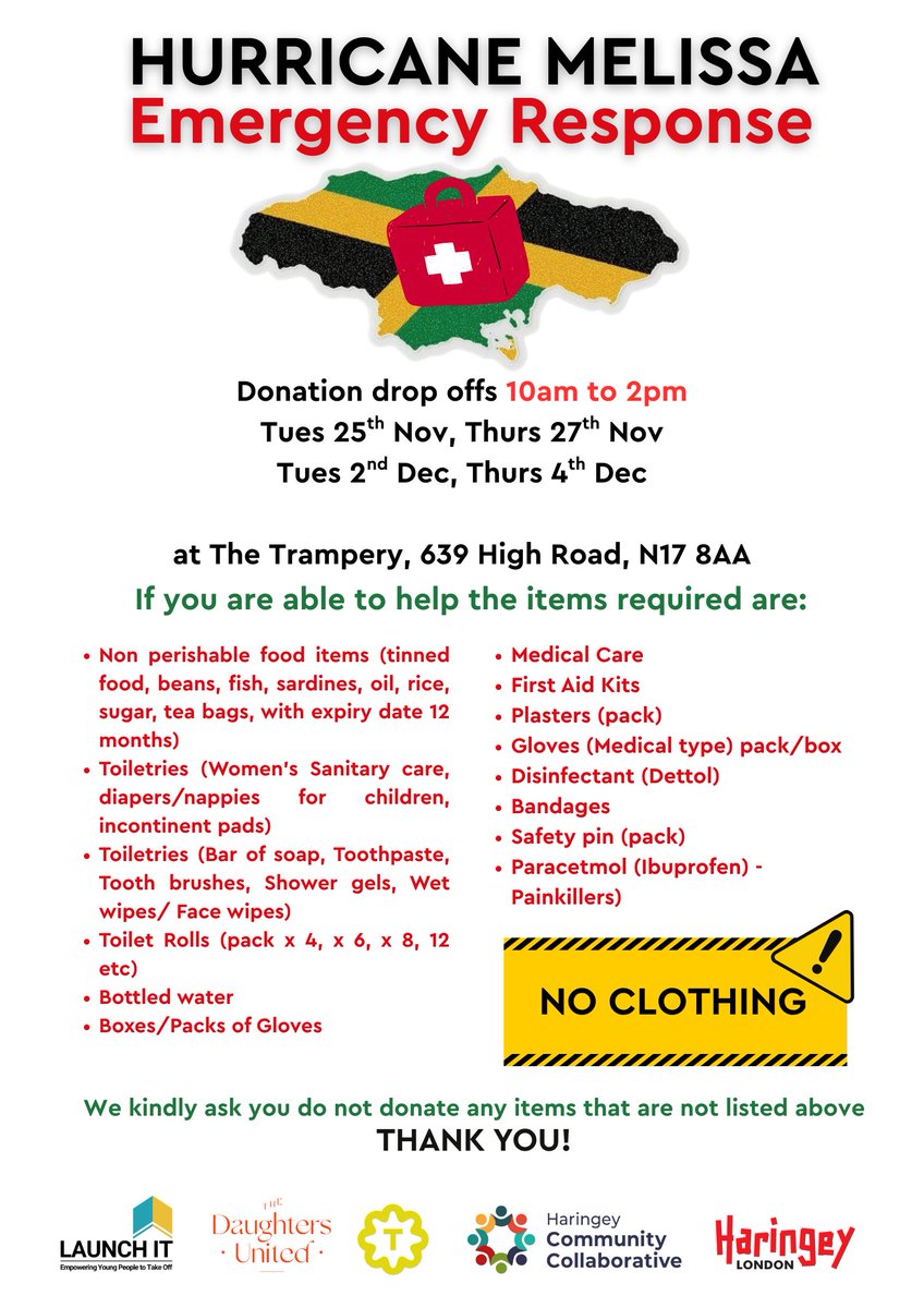 SelbyTrust's tweet photo. If you are able to help with the Hurricane Melissa Emergency response with donations, find details below 👇 https://t.co/DkGdDhxJxB