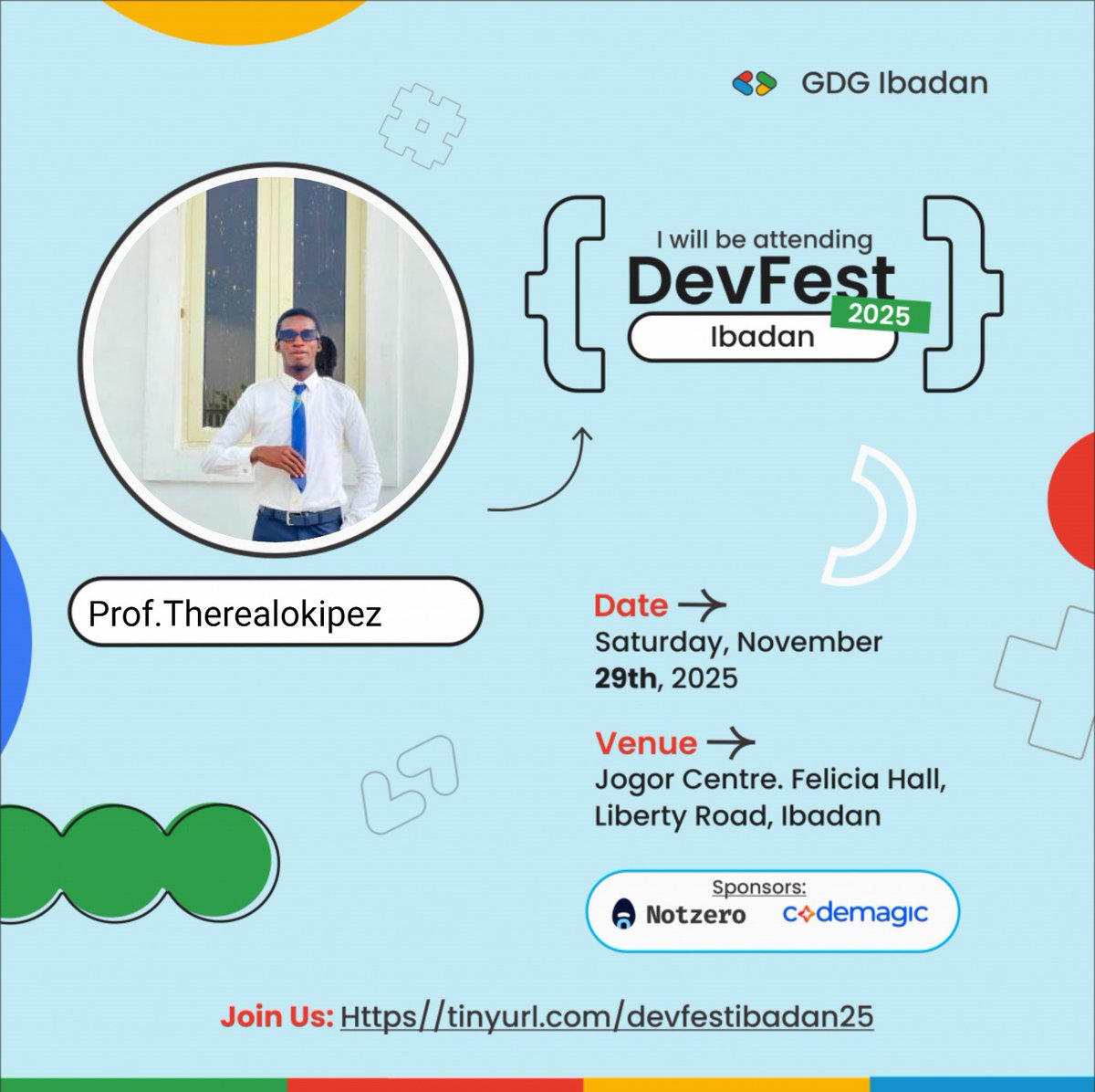 therealokipez1's tweet photo. Will you guys be attending @gdgibadan @googledevs @GoogleCloudTech #devfestibadan https://t.co/Coqwv60k2U