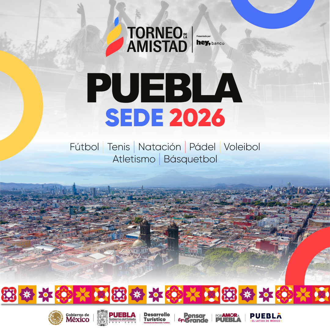 Puebla, #ElLatidoDeMéxico será sede del Torneo de la Amistad 2026.

El <a href="/Gob_Puebla/">Gobierno de Puebla</a> impulsa una sede que late con talento, disciplina y hospitalidad, para recibir a miles de atletas jóvenes que llegan a competir y a vivir una experiencia única en nuestra ciudad.

🫶#PorAmorAPuebla