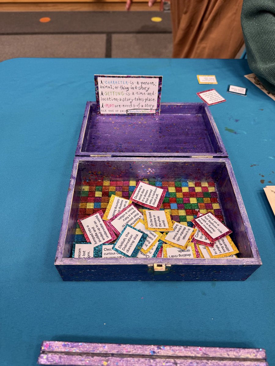 Literacy Night at Reagan is a success. You can write your name in multiple languages, play literacy games, shop our free book table, or just enjoy having stories read to you.