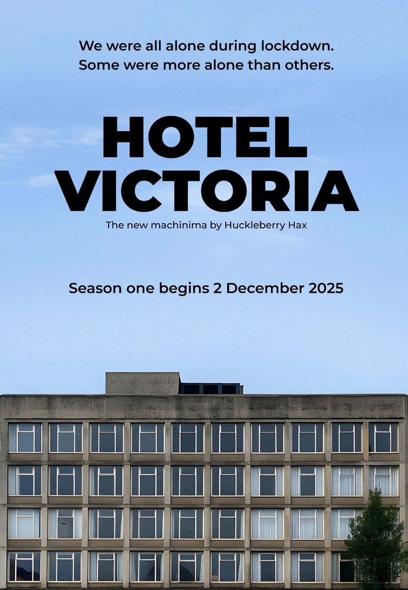 BIG ANNOUNCEMENT! 📽️🍿
Season One of HOTEL VICTORIA, Huckleberry Hax’s brand new machinima filmed entirely in <a href="/SecondLife/">Second Life</a>, will begin on Tuesday, 2 December. 
See his blog post for more details, including the episode schedule and a preview clip: huckleberryhax.wordpress.com/2025/11/18/hot…