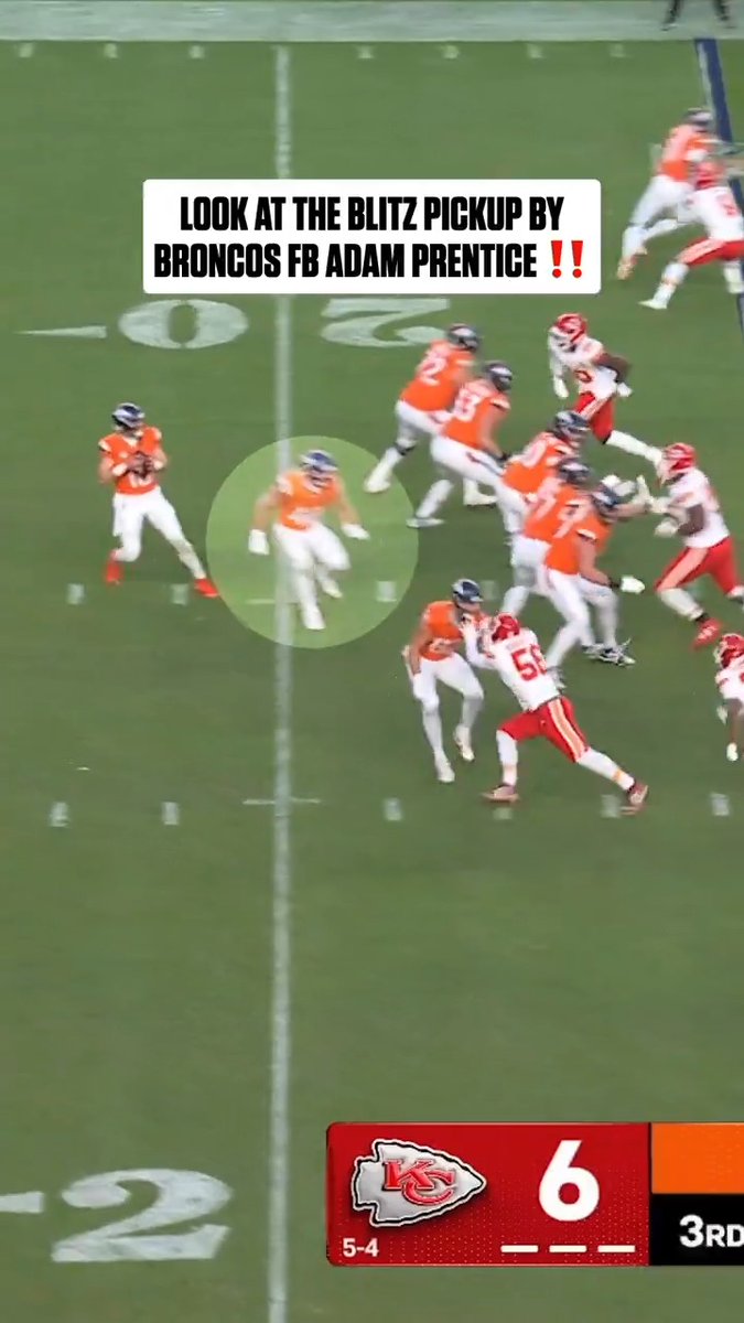 Wasted no time sending him to the ground 😳

@broncos | @adam_prentice_ 