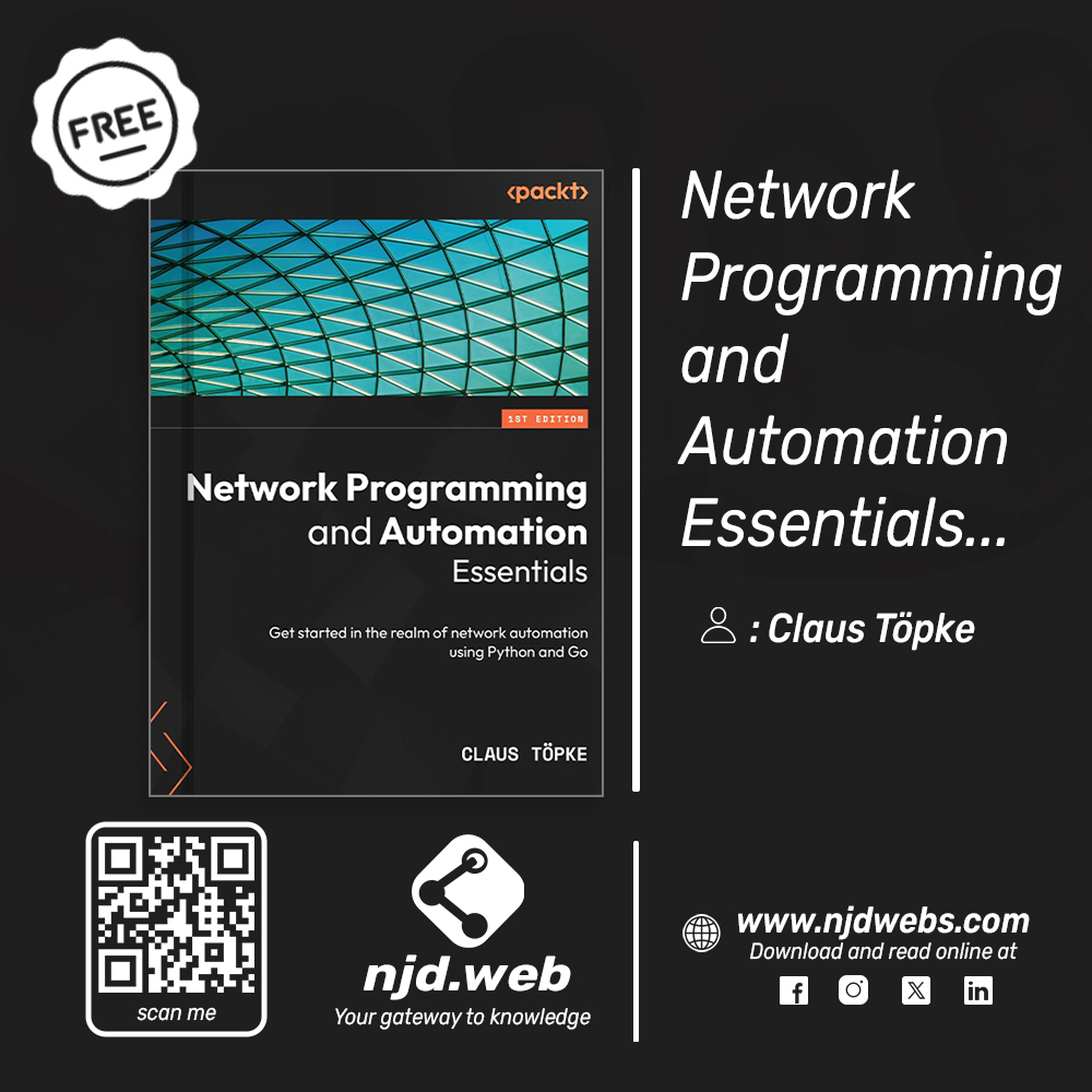 njdwebs's tweet image. Network Programming and Automation Essentials is now available on NJD Web Download

#NetworkProgramming #Automation #Python #GoLang #Networking #TechBooks #ScienceBooks #NJDWebDownload