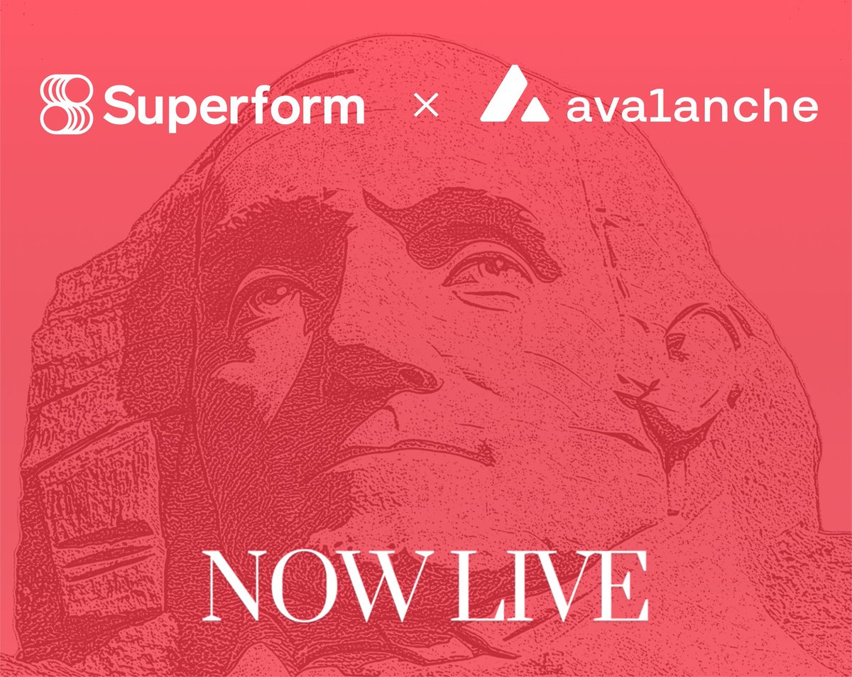 FireTenno's tweet photo. Superform on @avax is way bigger than people think.

Most DeFi apps promise “yield”, Superform is building a real onchain neobank where you can save, send, earn, and manage everything across chains in one click.

Smart Accounts = no more gas anxiety, no more switching chains, no more juggling tokens.
Just clean execution and real wealth tools.

And with the mobile app, card, and SuperVaults coming…, this is the closest thing to a full crypto bank we’ve seen.
If you’re on AVAX, you literally just leveled up. 🔺

#superform #avax $UP #UP #neobank #defi #yield