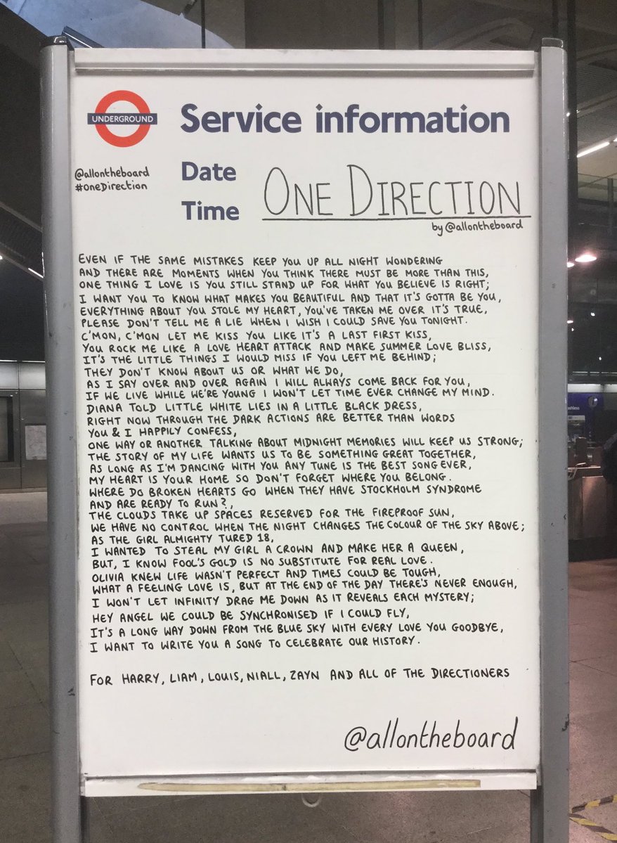 “For Harry, Liam, Louis, Niall, Zayn and all the directioners” 😭