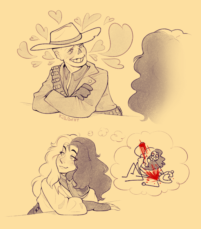 UncannyVilla's tweet image. Sketch request for @lipstickghoulie!
#Fallout #Request