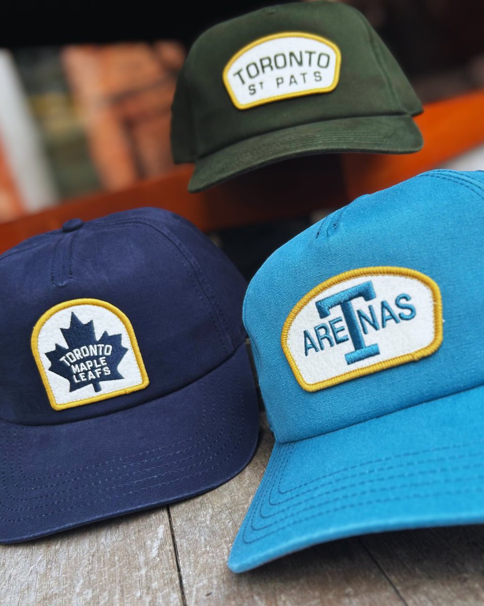 Our exclusive, limited-edition trio of washed canvas Leafs history caps! Which are you picking??

#LeafsForever