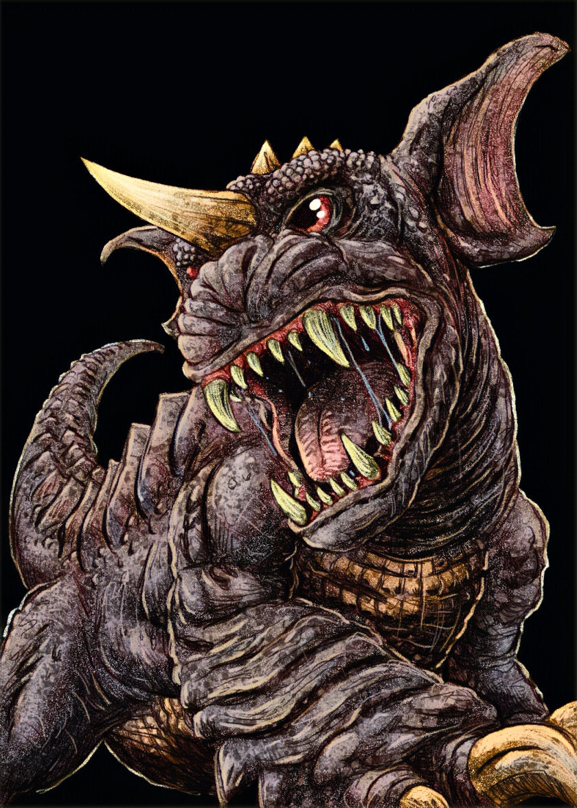 Gmk Baragon in color 
#Godzilla #baragon #art #kaiju
