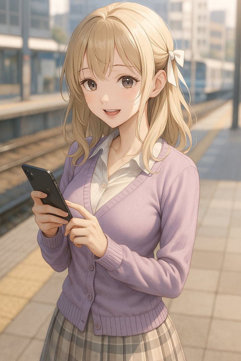 nemuru_gen's tweet image. ネムルが投稿

駅前でスマホを操作しながら待ち合わせをする少女。

#gpt4o #aiart