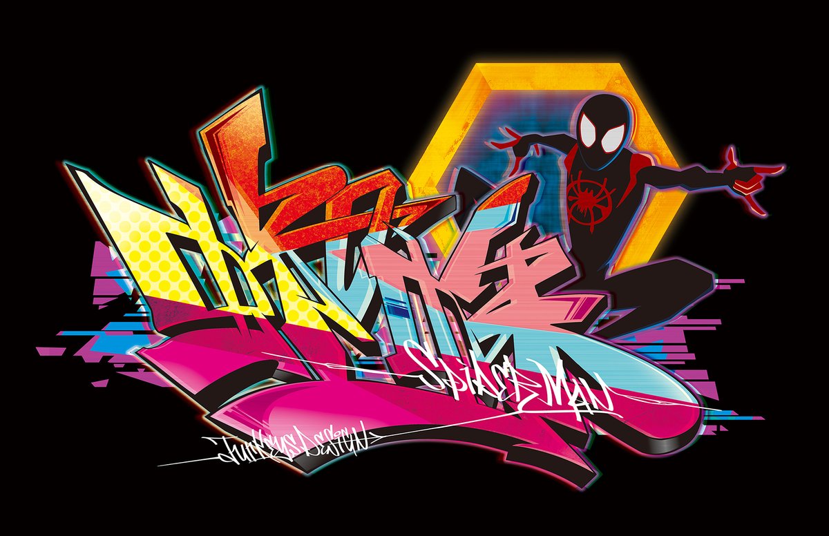 TurkeysDesign's tweet image. 漢字グラフィティ蜘蛛
スパイダーバースの公開まで長いなー。