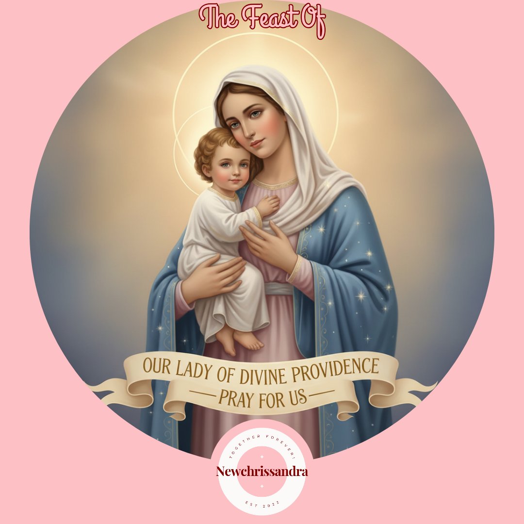 newchrissandra's tweet photo. Our Lady of Divine Providence is a title for the Blessed Virgin Mary that highlights her role in God's divine plan &amp; her maternal care. https://t.co/RxGJAsHtyD