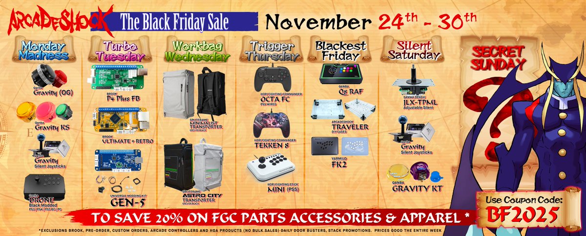 OUR BIGGEST SALE OF THE YEAR  on some of the hottest products and latest gear in the FGC

20 % OFF FGC Parts and Accessories:  

USE CODE:   BF2025

We celebrate savings big as our BLACK FRIDAY lasts for ONE WEEK, NOT one day.   

Black Friday Week start on Monday, November 24th.