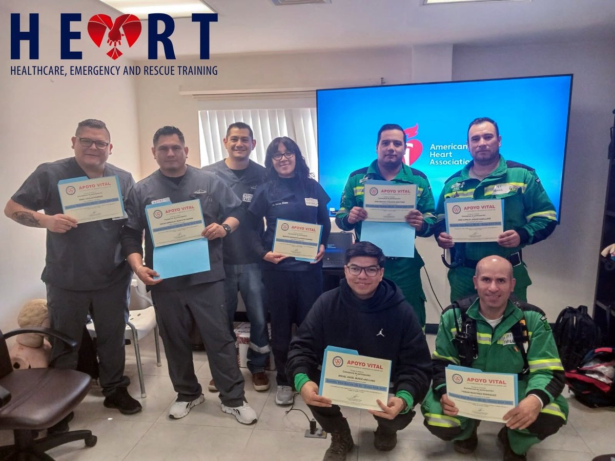 CentroHeart's tweet photo. Muchas felicidades a nuestro primer grupo de alumnos que tomaron los cursos AHA de Soporte Vital Básico (BLS) y Soporte Vital Avanzado (ACLS) en La Ciénega de Durango.

¡Gracias por ayudarnos a salvar vidas!

#melateheart #salvemosvidas #HEART #soportevital #RCP #Durango https://t.co/TPW2fkIQRL