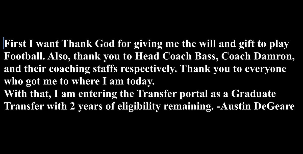 Austin DeGeare tweet media