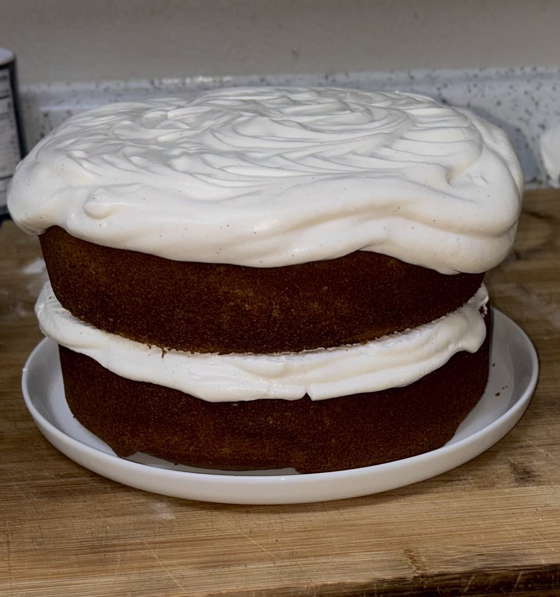 OMEGAZULA's tweet image. pumpkin cake with a spiced italian meringue