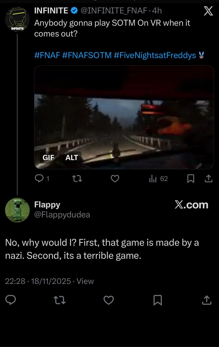 INFINITE_FNAF's tweet image. Bro what???